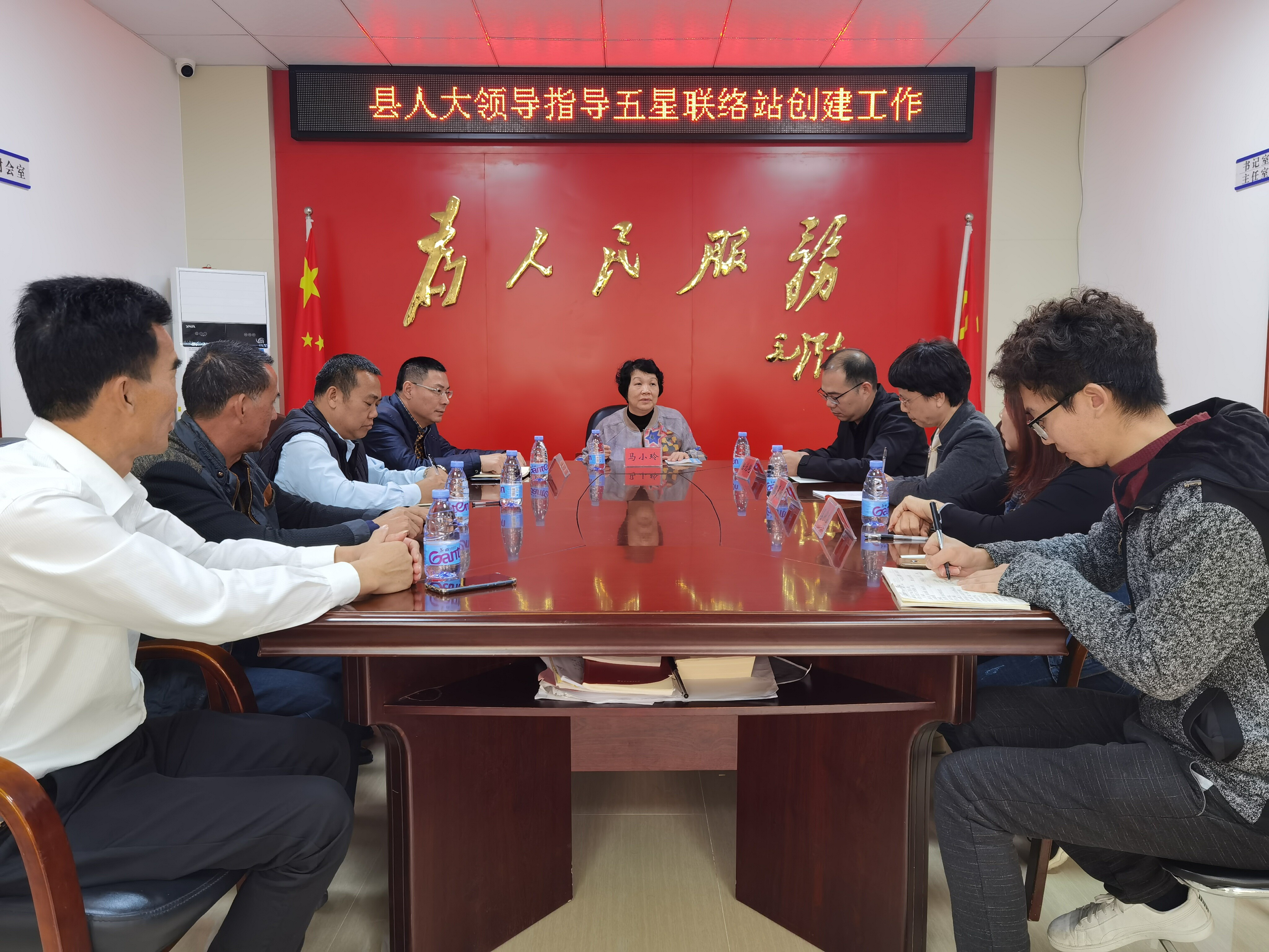 海丰县人大常委会马小玲副主任率队到我镇检查指导人大工作